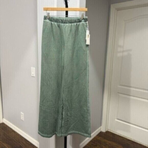 Good American - BRUSHED FLEECE WIDE LEG SWEATPANTS Size Small NWT - Picture 2 of 12